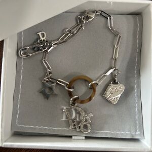 Dior Silver Bracelet with Charms